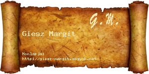 Giesz Margit névjegykártya